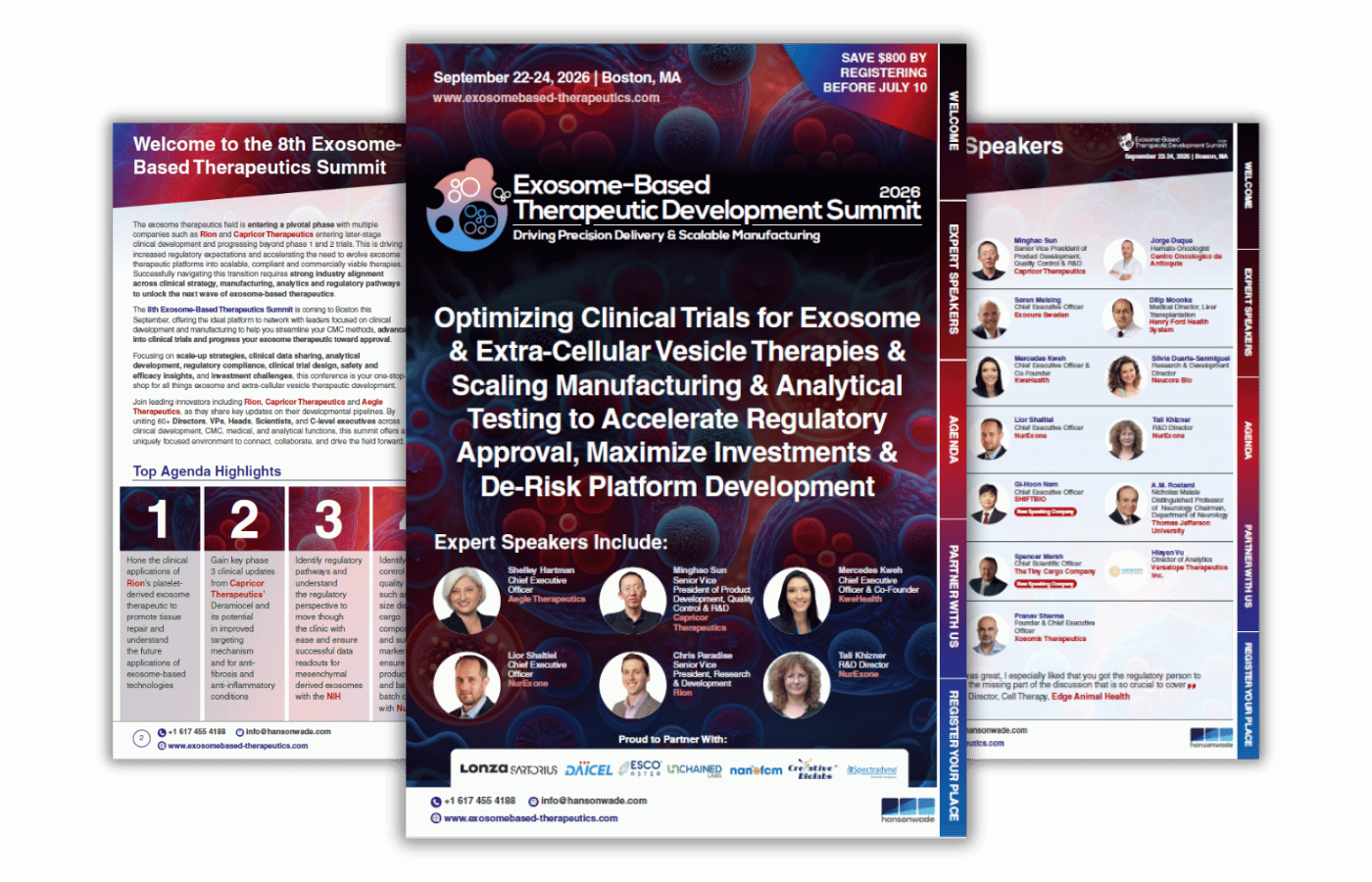 8th Exosome-Based Therapeutic Development Summit brochure image