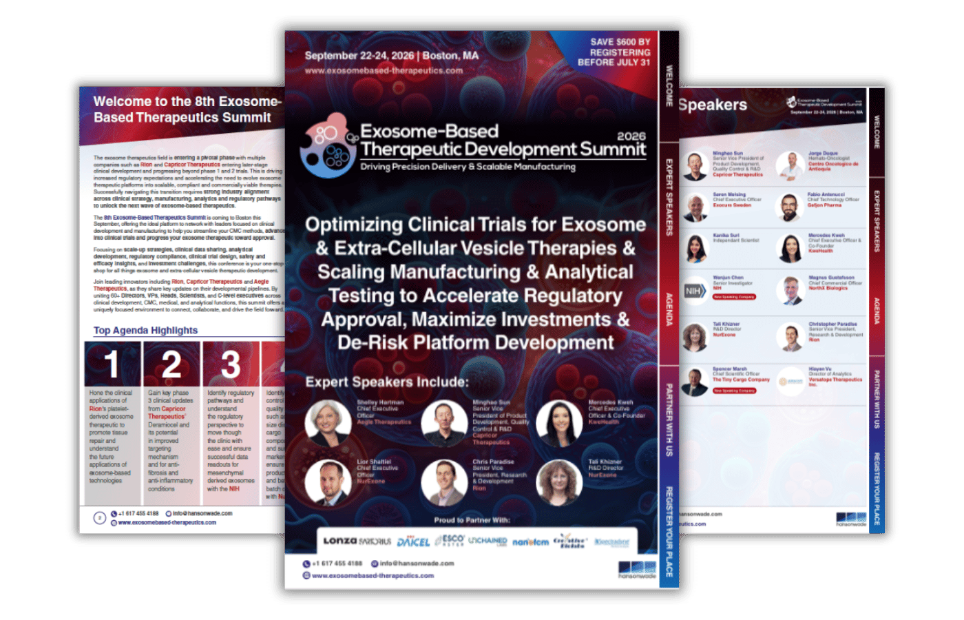 8th Exosome-Based Therapeutic Development Summit brochure image